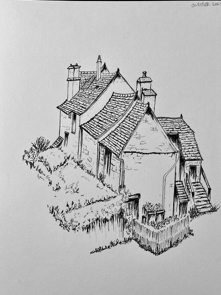 Pen & Ink Drawing By Carole