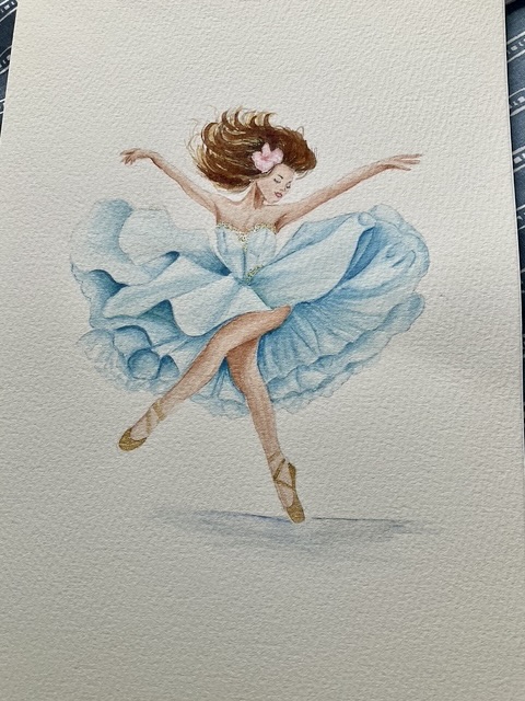 Watercolour - Dancer By Carole P