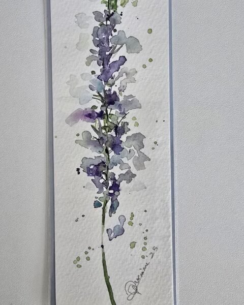 Whispering Spring Blooms – Laminated Watercolour Bookmark